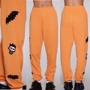 Hello Kitty x Forever 21 Skeleton Badtz-Maru Joggers Sweat Pants NWT Sz 13/14 Jr